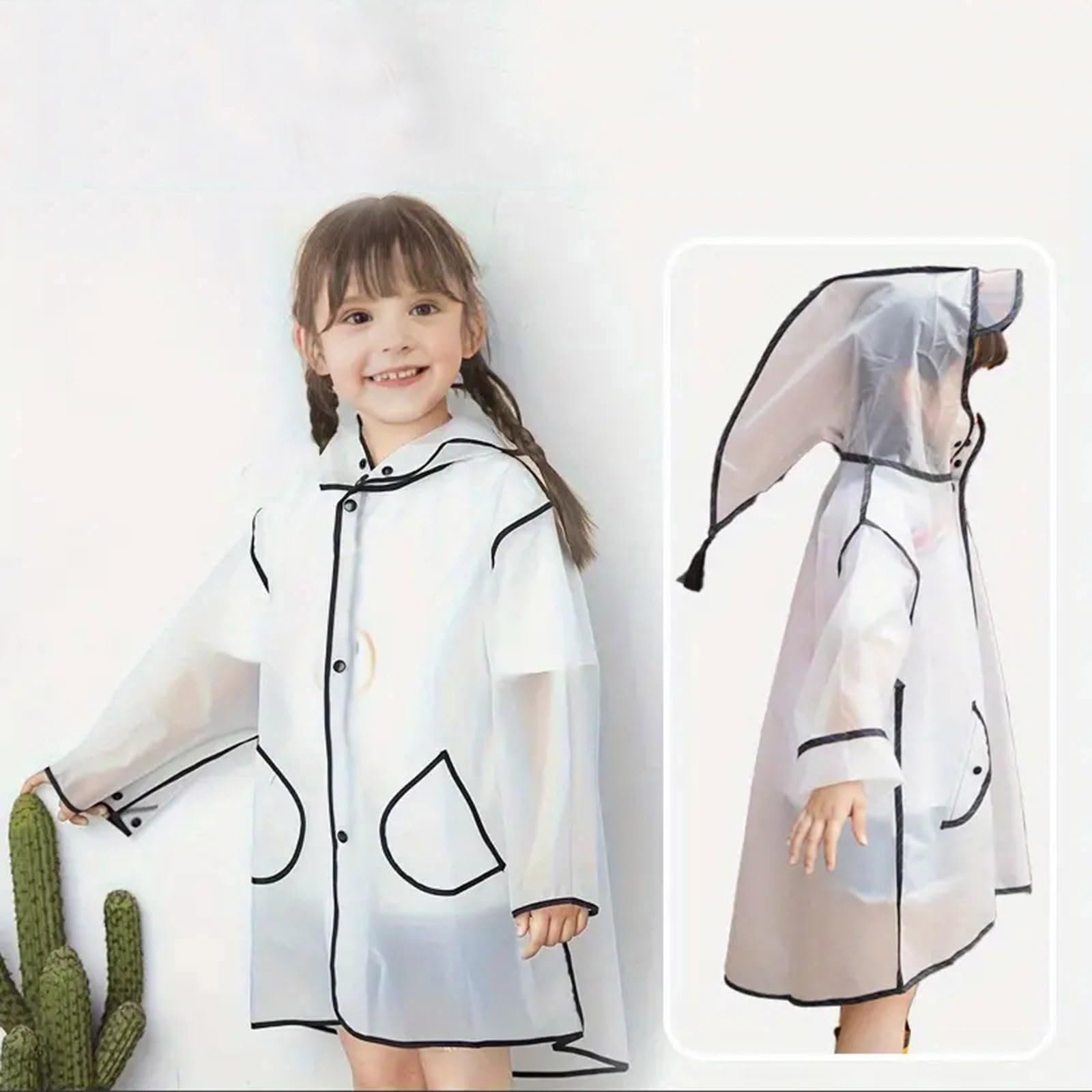 Детский дождевой плащ GXYANiaoy Oak Long для девочек с рукавами, велосипедный спортивный дождевик, красочный легкий прозрачный пончо для походов, фото №2 Детский дождевой плащ GXYANiaoy Oak Long для девочек с рукавами, велосипедный спортивный дождевик, красочный легкий прозрачный пончо для походов, фото №2