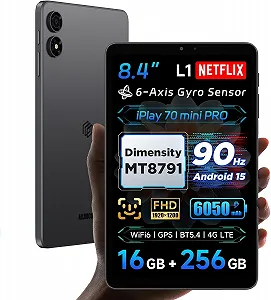 Планшет 8.4'' Full HD+ ALLDOCUBE iPlay 70 mini Pro / 8+8/256Gb / 4G / 2-SIM / Android 15 / 6050 мАг / Чорно-сірий - Фото 1