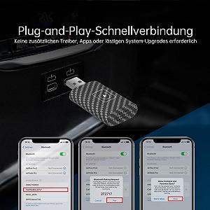 Беспроводной адаптер CarPlay 2025 для iOS synthetic.ua - Фото 1