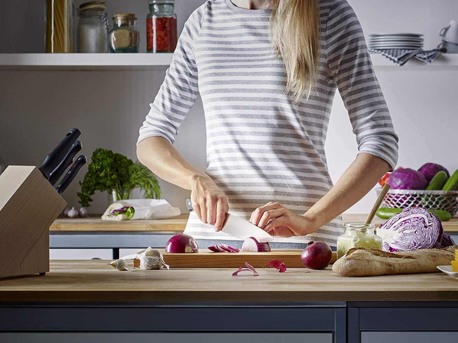 Набір ножів Wusthof Gourmet, 18 предметів, підставка з акації, фото №3