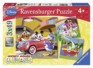 Пазли Ravensburger Disney Mickey Mouse Clubhouse 3x49 деталей - Фото 1