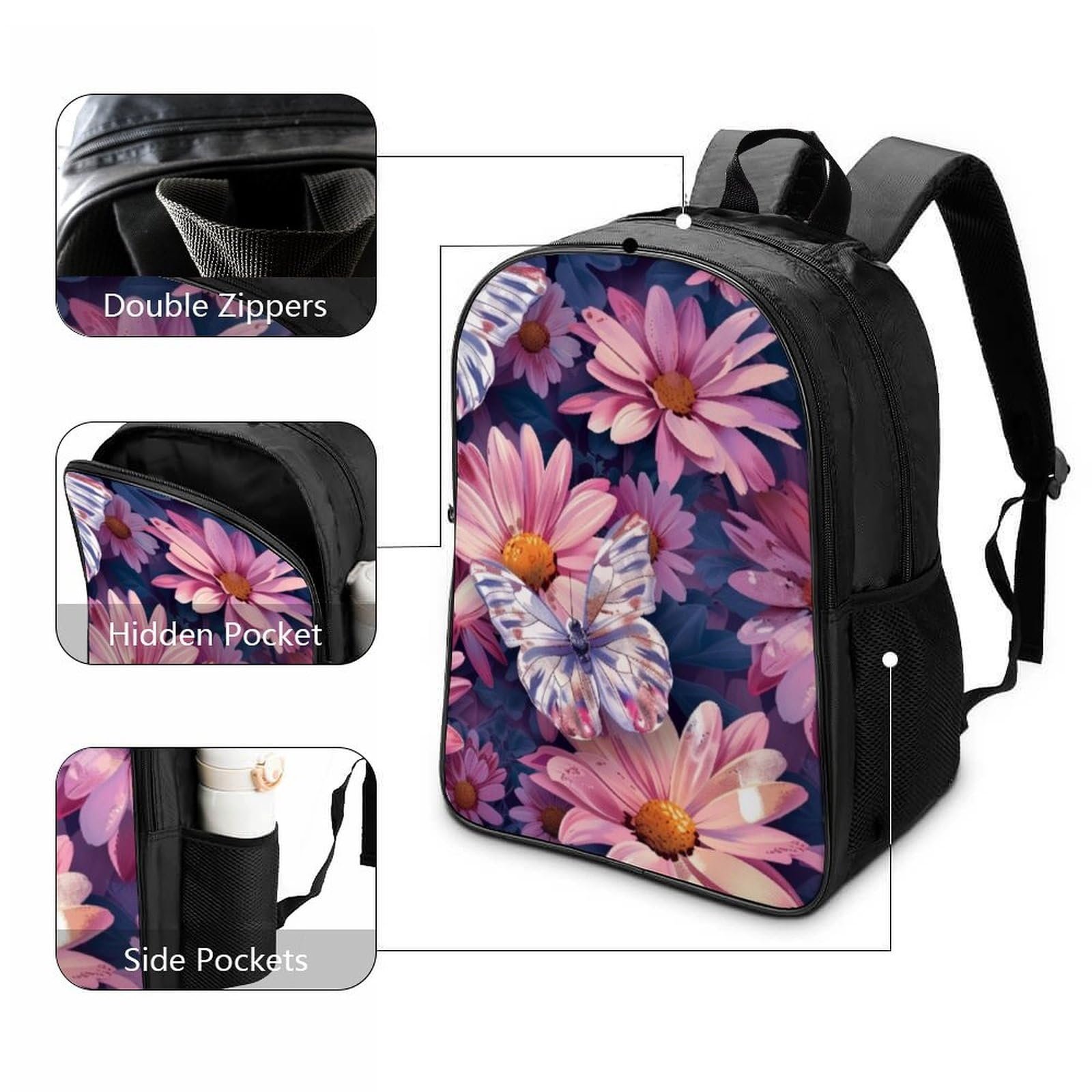 Шкільний рюкзак DPEOANEBN Flower 40x28x16см, фото №3