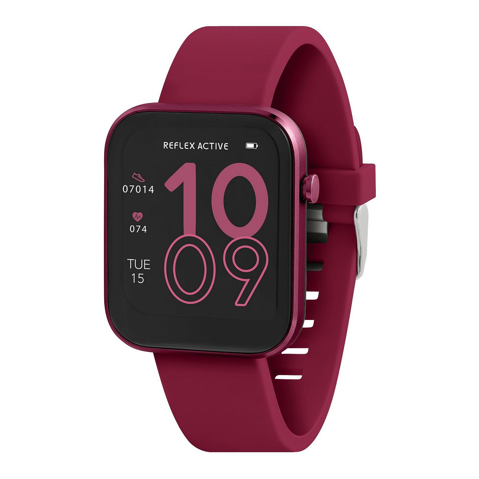 Смарт-годинник Reflex Active Red RA12-2158, ягідний, Modern, фото №1
