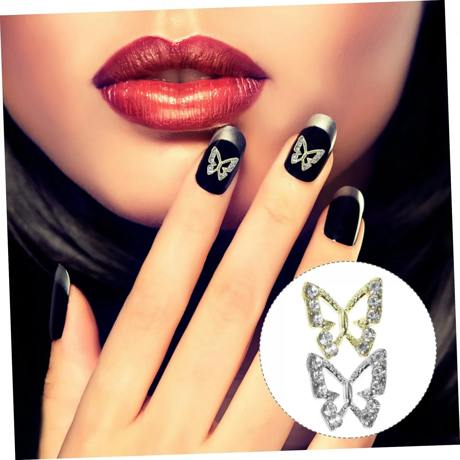 Підвіски для нігтів Метелики 3D MERRYHAPY, фото №6