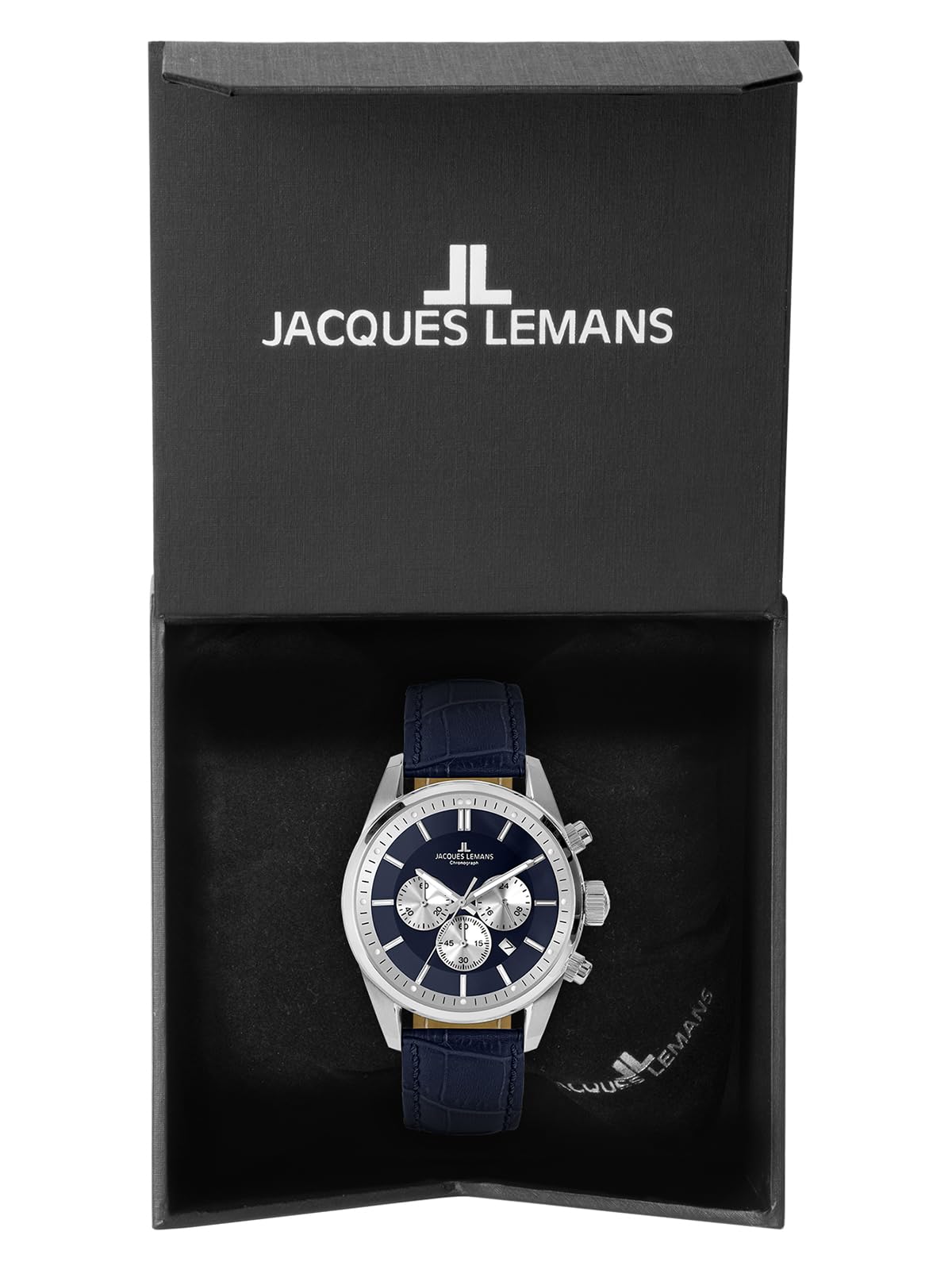 Мужские Часы Хронограф Jacques Lemans Sport Barcelona 42 MM 10 ATM с кожаным или металлическим ремешком 42-6.1, фото №6