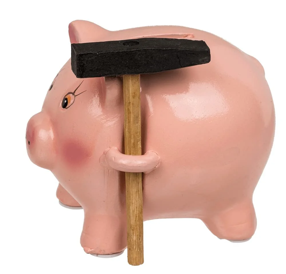 Скарбничка Ceramic Piggy Bank З молотком Маленька Керамічна Поросятко, фото №3