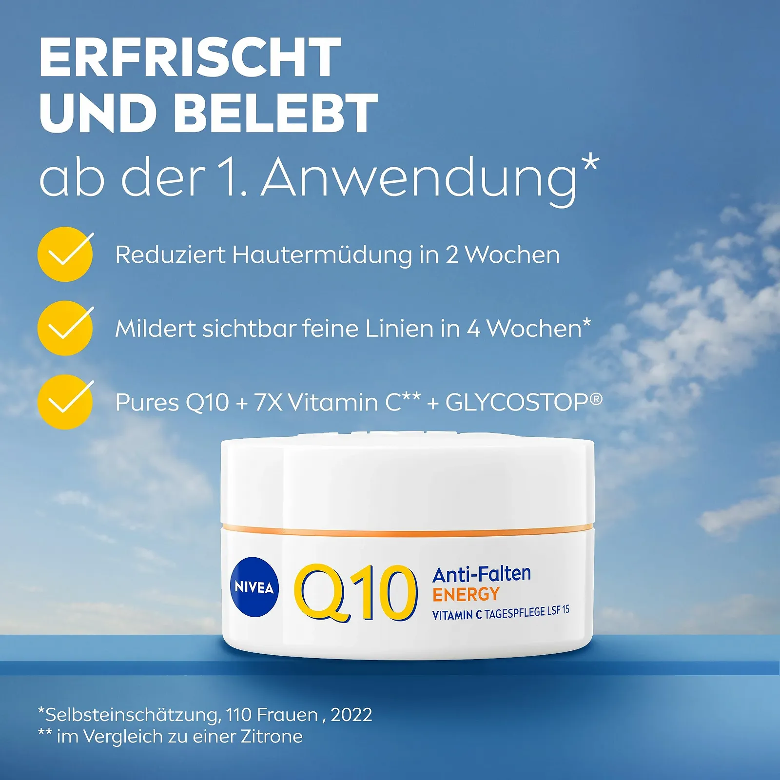 Денний крем NIVEA Q10 Anti-Wrinkle Energy SPF 15 50 мл, фото №2 Денний крем NIVEA Q10 Anti-Wrinkle Energy SPF 15 50 мл, фото №2
