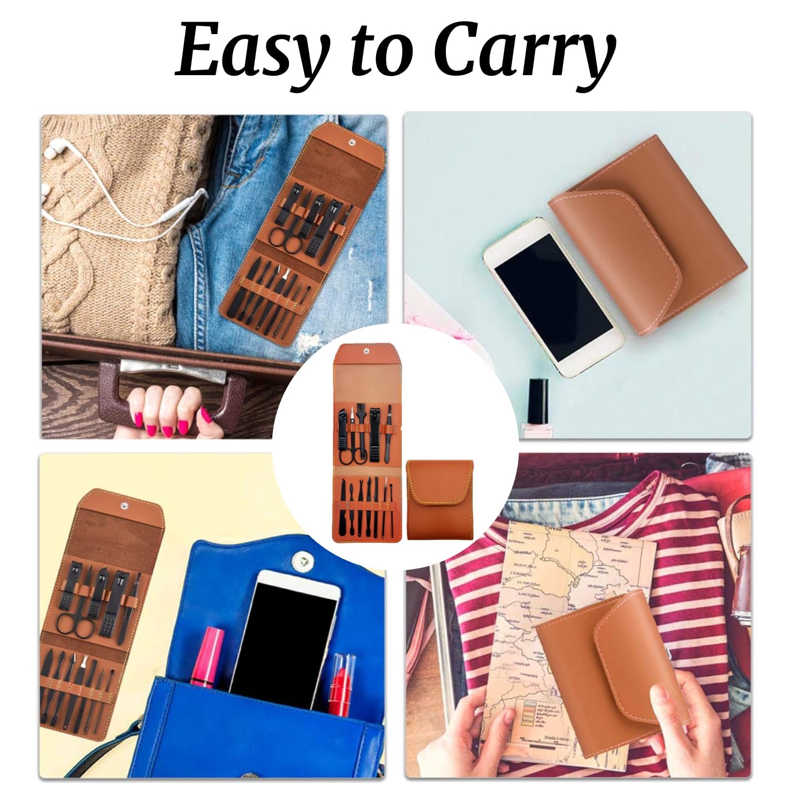 Набір для манікюру Glamour, 12 предметів, професійний з нержавіючої сталі, для чоловіків і жінок, фото №6 Набір для манікюру Glamour, 12 предметів, професійний з нержавіючої сталі, для чоловіків і жінок, фото №6