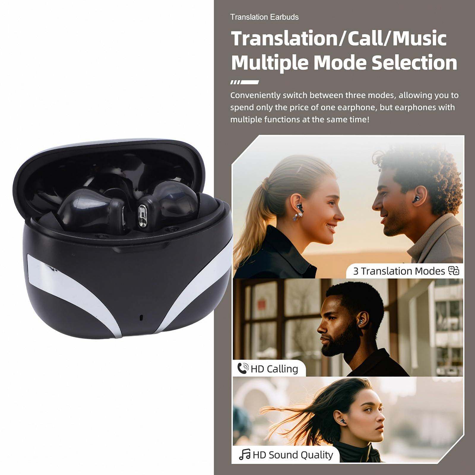 Навушники-перекладач Bluetooth 5.4 Чорний, фото №9