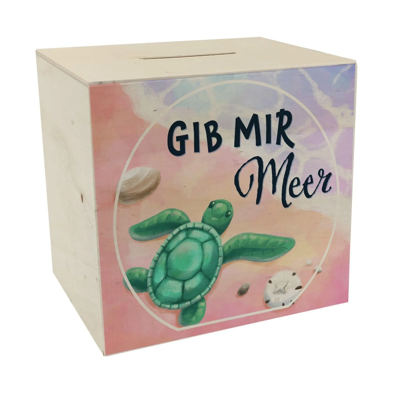 Скарбничка Gib Mir Sea дерев'яна з мотивом моря та черепахи, фото №1