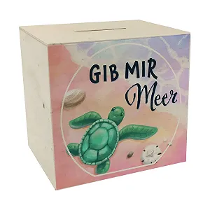 Скарбничка Gib Mir Sea дерев'яна з мотивом моря та черепахи - Фото 1