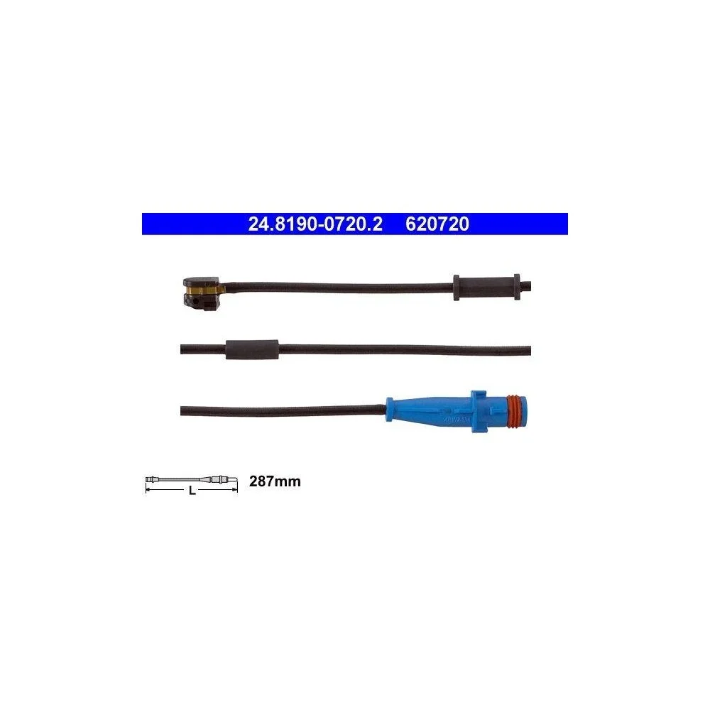 Датчик зносу гальмівних колодок ATE 24.8190-0720.2 для OPEL VAUXHALL, фото №1