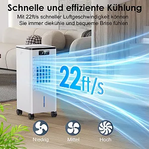 Повітроохолоджувач 4-в-1 7.5 L Таймер 60° Осциляція Пульт ДК 4 холодоагенти synthetic.ua - Фото 1