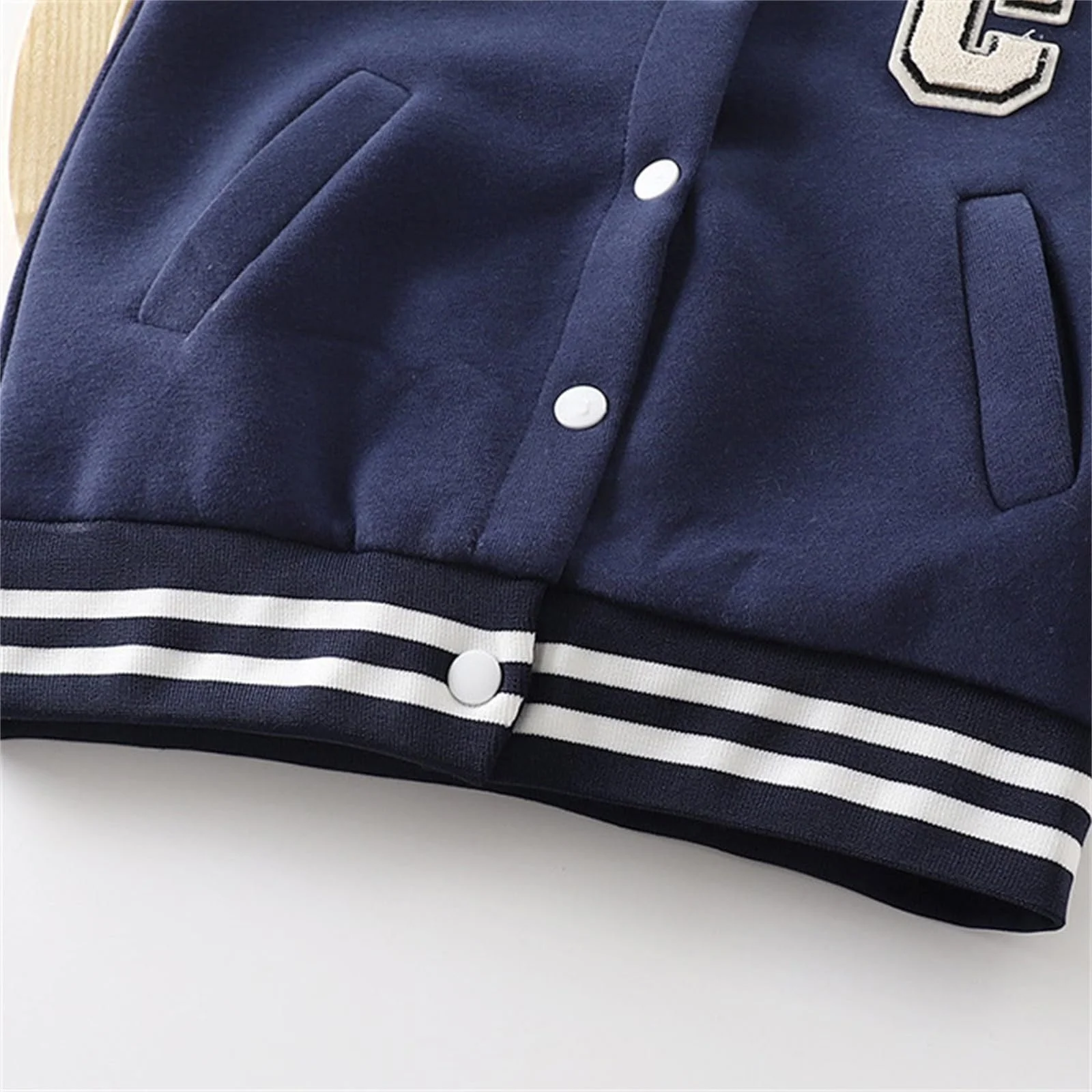 Бейсбольная куртка для мальчиков Осенняя утепленная детская куртка верхней одежды Молодежная повседневная куртка-пальто для детей мальчиков, фото №3