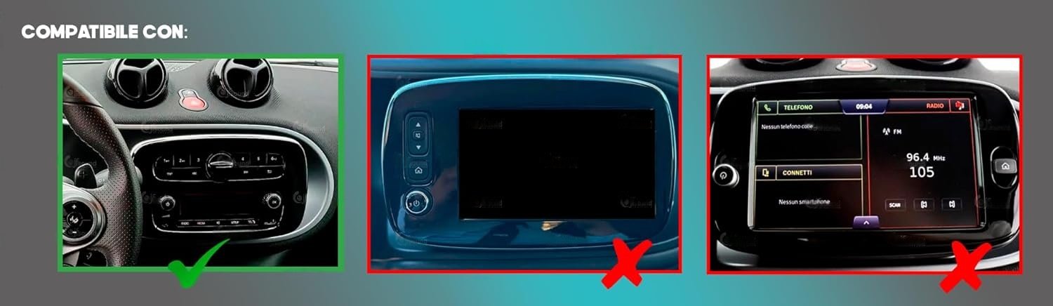 Штатная автомагнитола JFSound JF-039S2-XDC для Smart Fortwo/Forfour / 9" / Сенсорная / 2/16Гб / Android 12 / Apple CarPlay / Android Auto / Bluetooth / WI-FI / GPS / USB / RCA / DAB+ / 1DIN, фото №6
