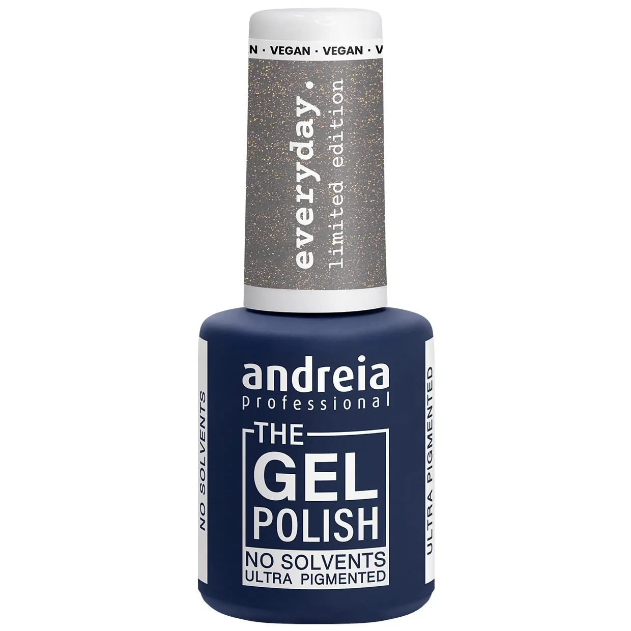 Гель-лак Andreia Professional Limited Collection ED1 Серый с золотым шиммером, фото №1 Гель-лак Andreia Professional Limited Collection ED1 Серый с золотым шиммером, фото №1