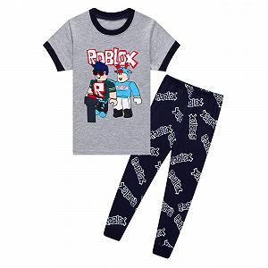 Комплект піжами для хлопчиків Сірий Бавовна з короткими рукавами - Фото 1