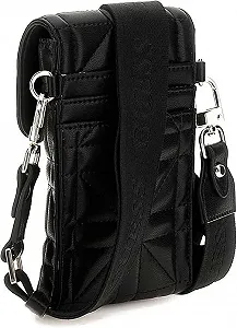 Жіноча сумка для телефону Guess Latona Flap Chit Chat Чорний synthetic.ua - Фото 1