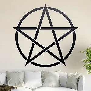 Наклейка на стіну Pentagram 70_schwarz 123 x 120 см - Фото 1