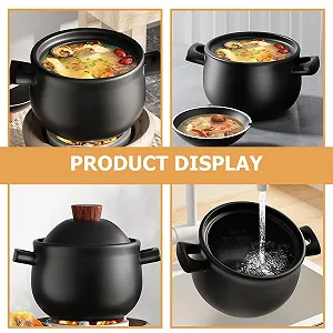 Каструля для тушкування NUOBESTY керамічна термостійка для газової плити велика багатофункціональна ціна на synthetic.ua - Фото 1 Каструля для тушкування NUOBESTY керамічна термостійка для газової плити велика багатофункціональна synthetic.ua - Фото 1