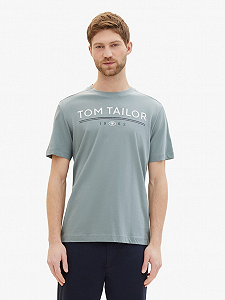 Футболка  WITH A LOGO PRIN 1040988-27475 Tom Tailor Блакитний M - Фото 1