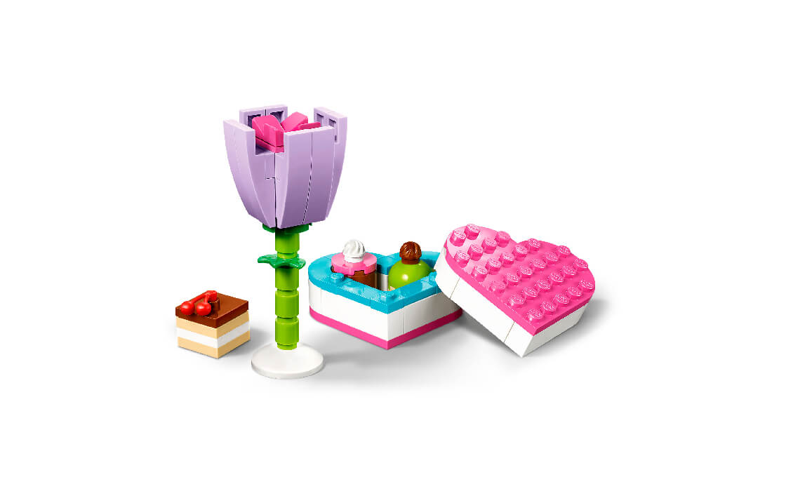 Конструктор LEGO Коробка конфет и цветы полибег 75 деталей 30411, фото №2