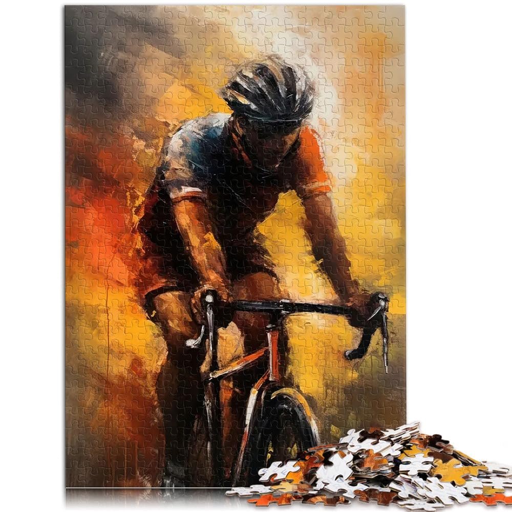 Пазл Масляная живопись велосипедиста 1000 деталей 38 x 26 см, фото №2