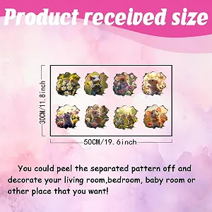 Наклейки на стіну SUPERDANT 3D Small Mouse and Flowers 8 шт. synthetic.ua - Фото 1