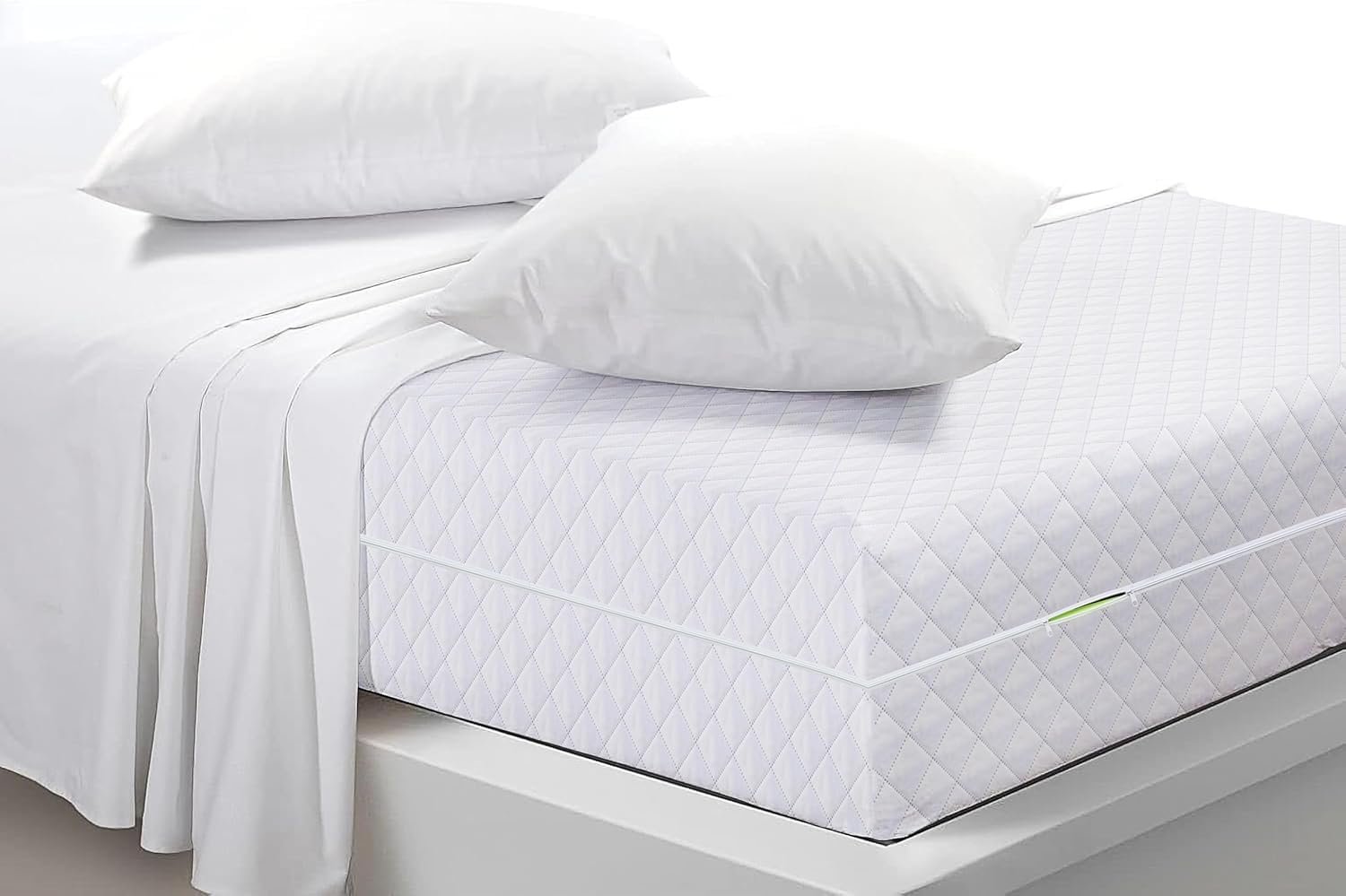 Наматрасник стеганый Luxury Full Zip дышащий, защита от постельных клопов, пыленепроницаемый, фото №4