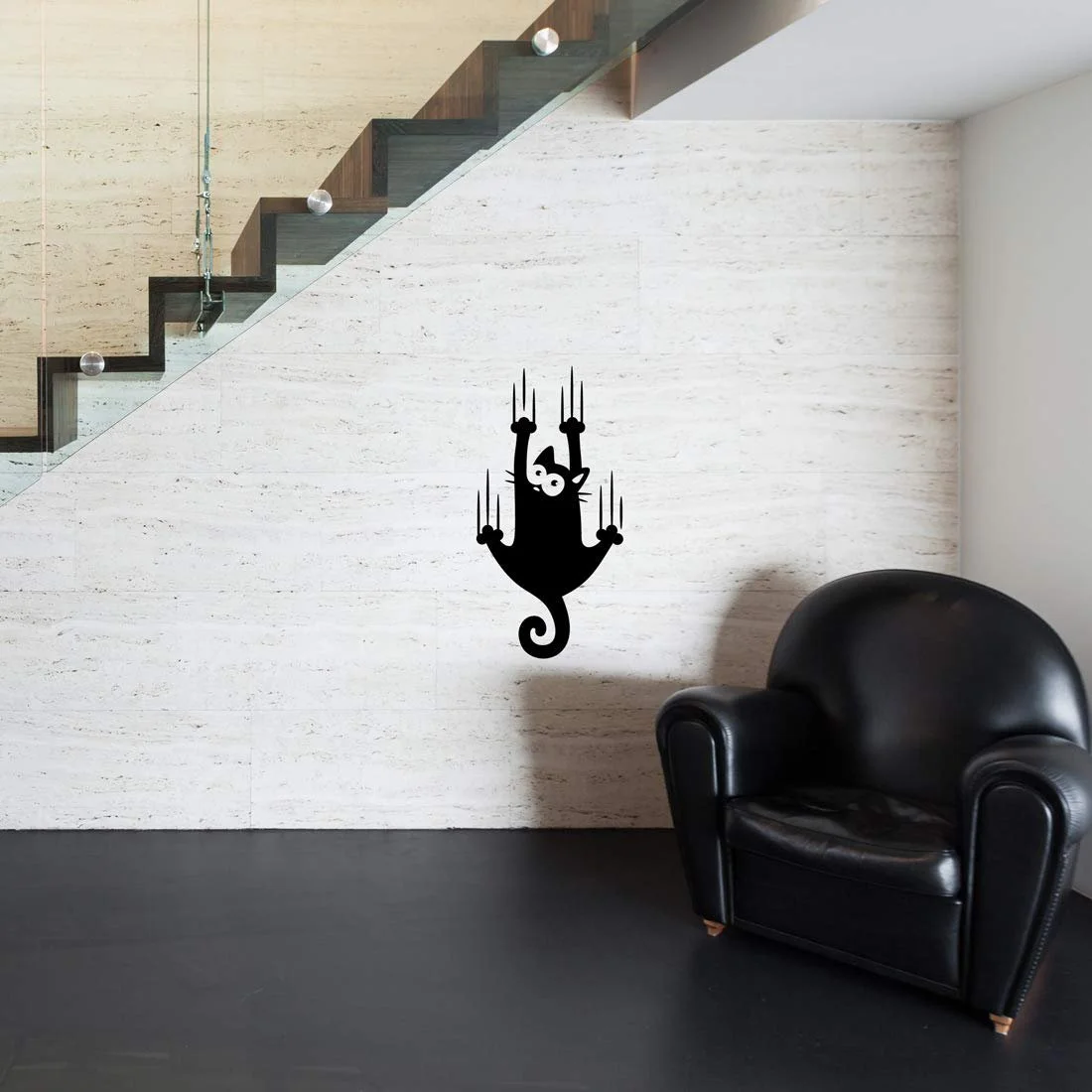 Наклейка на стіну Cat Vinyl Funny 44 x 22 см, фото №5