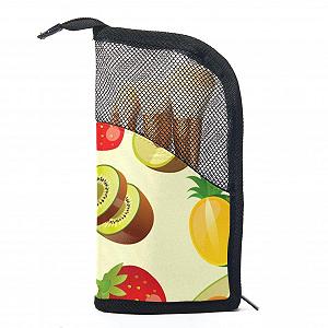 Набор кистей для макияжа 12 шт. Kiwi-Ananas-Erdbeerfrucht с органайзером и сумкой - Фото 1