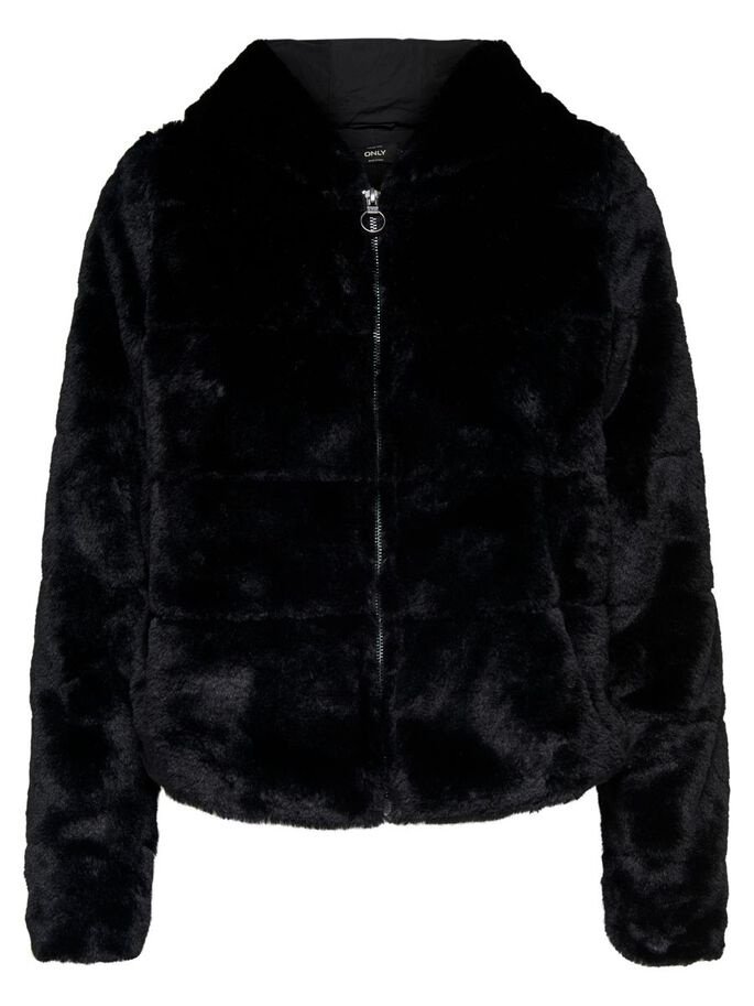 Куртка ONLY ONLCHRIS FUR HOODED JACKET CC OTW 15156560 Черный M, фото №3