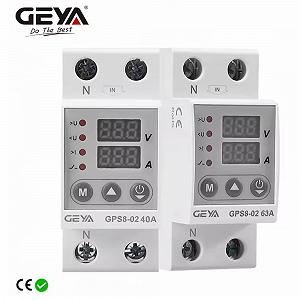Реле контроля напряжения GEYA GPS8-02 2P 40A 220V с дисплеем synthetic.ua - Фото 1
