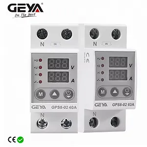 Реле контроля напряжения GEYA GPS8-02 2P 40A 220V с дисплеем synthetic.ua - Фото 1