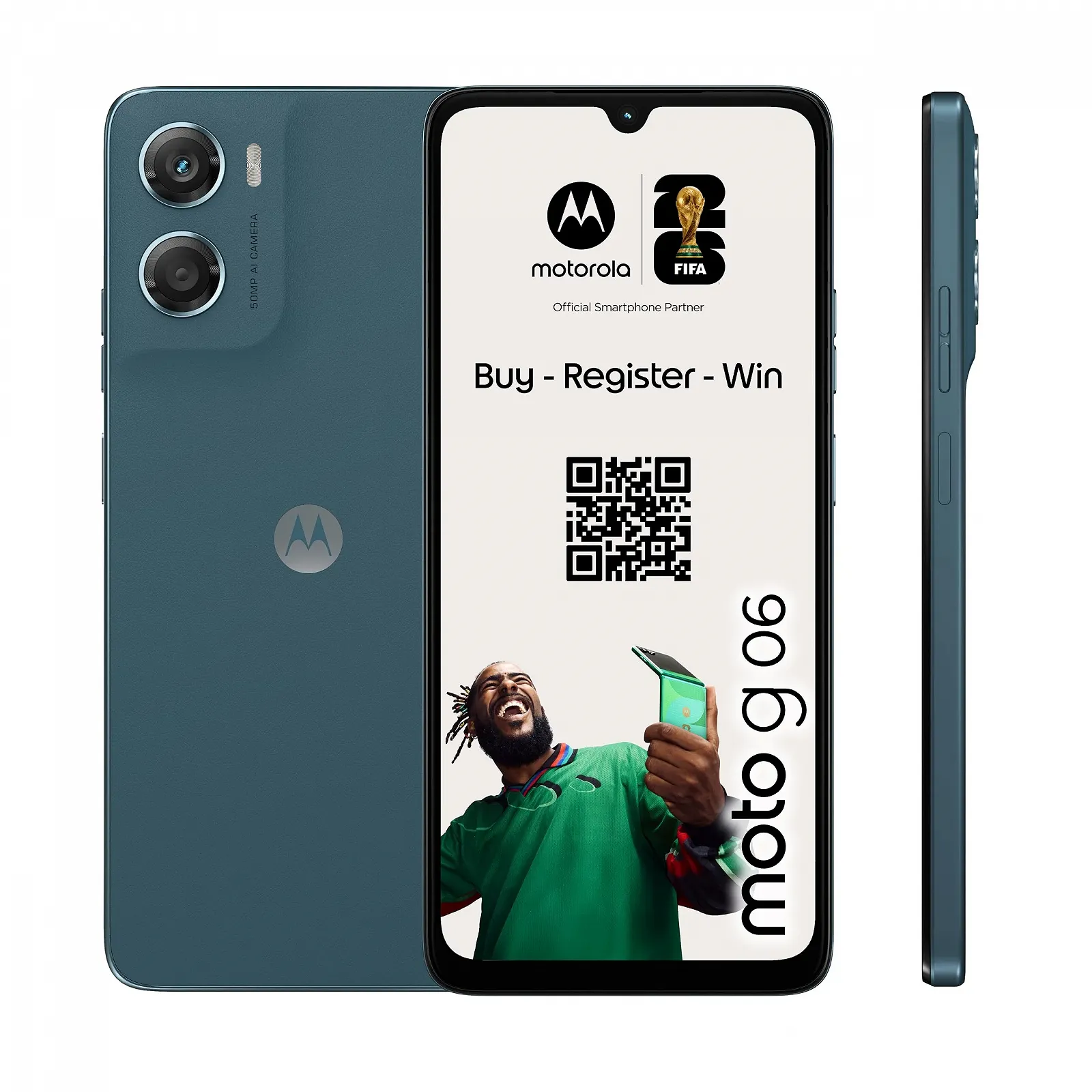 Смартфон Motorola Moto g06 6.88 дюймов HD+ Display Gorilla Glass 3 Water-Repellent 50 MP Camera 4/256 GB 5100 mAh TurboPower Charging Pantone Tapestry Protective Cover, фото №1