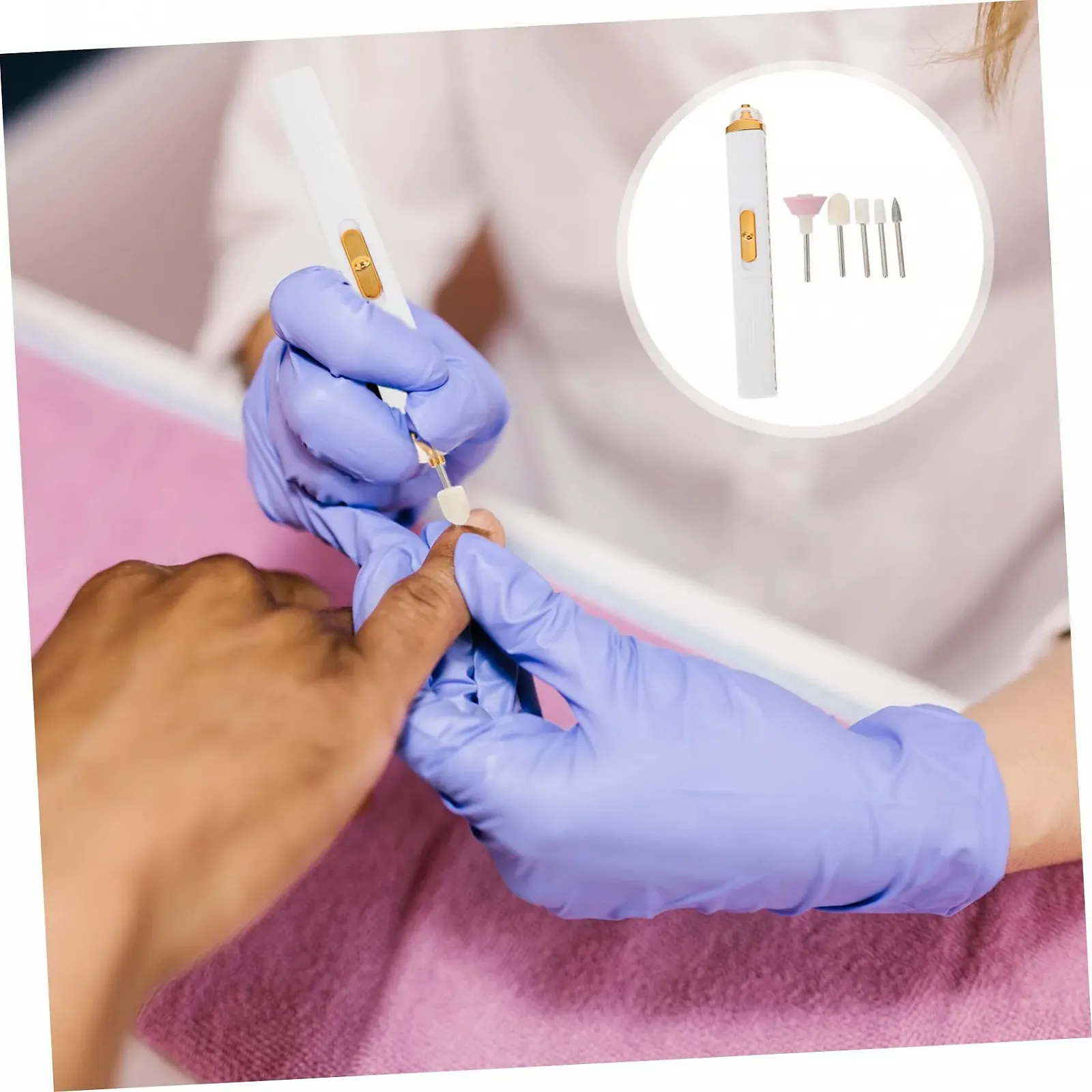 Электрический набор для маникюра и педикюра Healvian, портативная машинка, фото №7