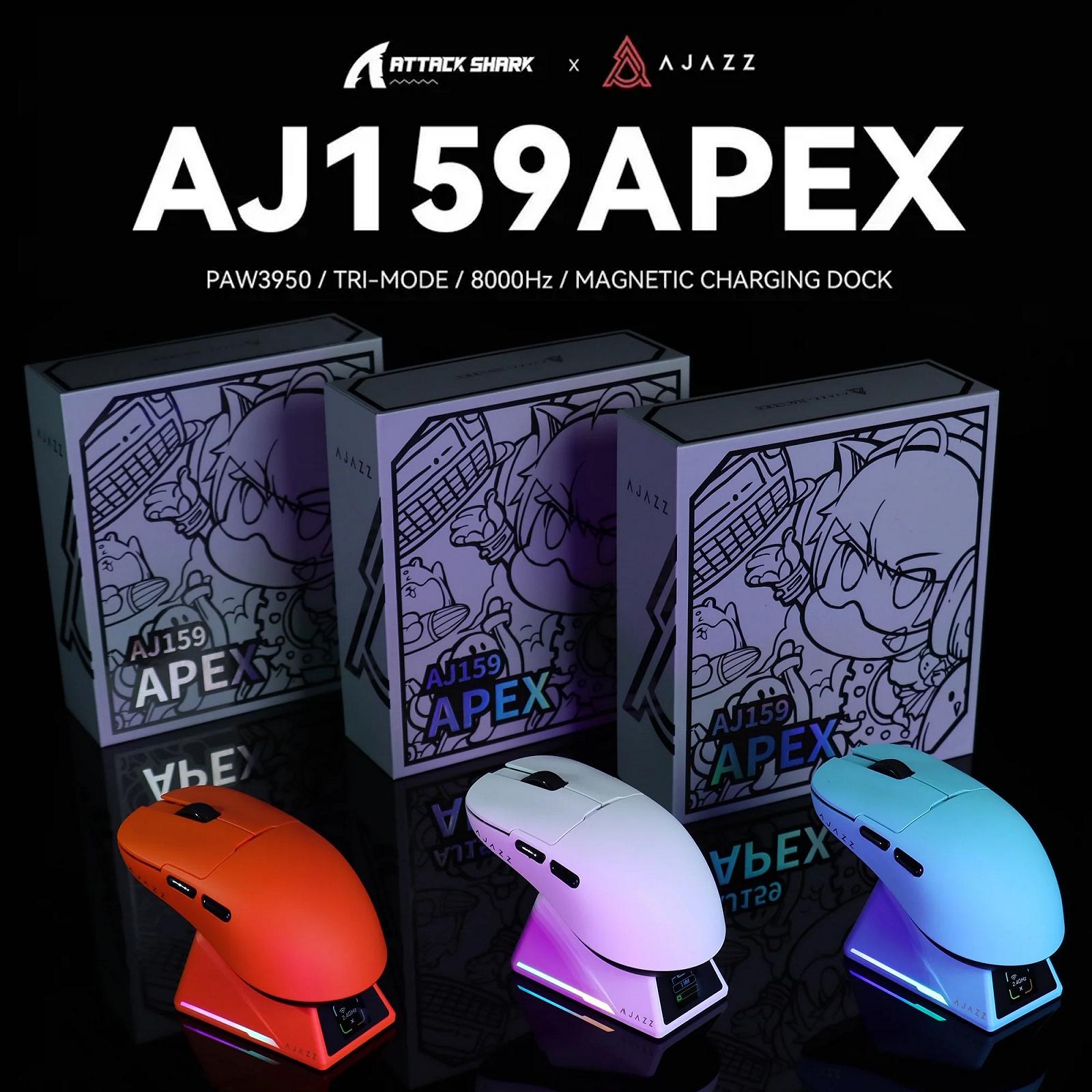 Миша AJAZZ AJ159 APEX Orange PAW3950 DPI 42K Док-станція з екраном, фото №12