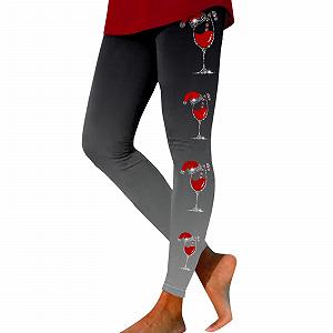 Легінси Find Damen Casual Fashion Weihnachten Bedruckte Sportgamaschen Lässige Yoga-Leggings Pullover Kinder - Фото 1