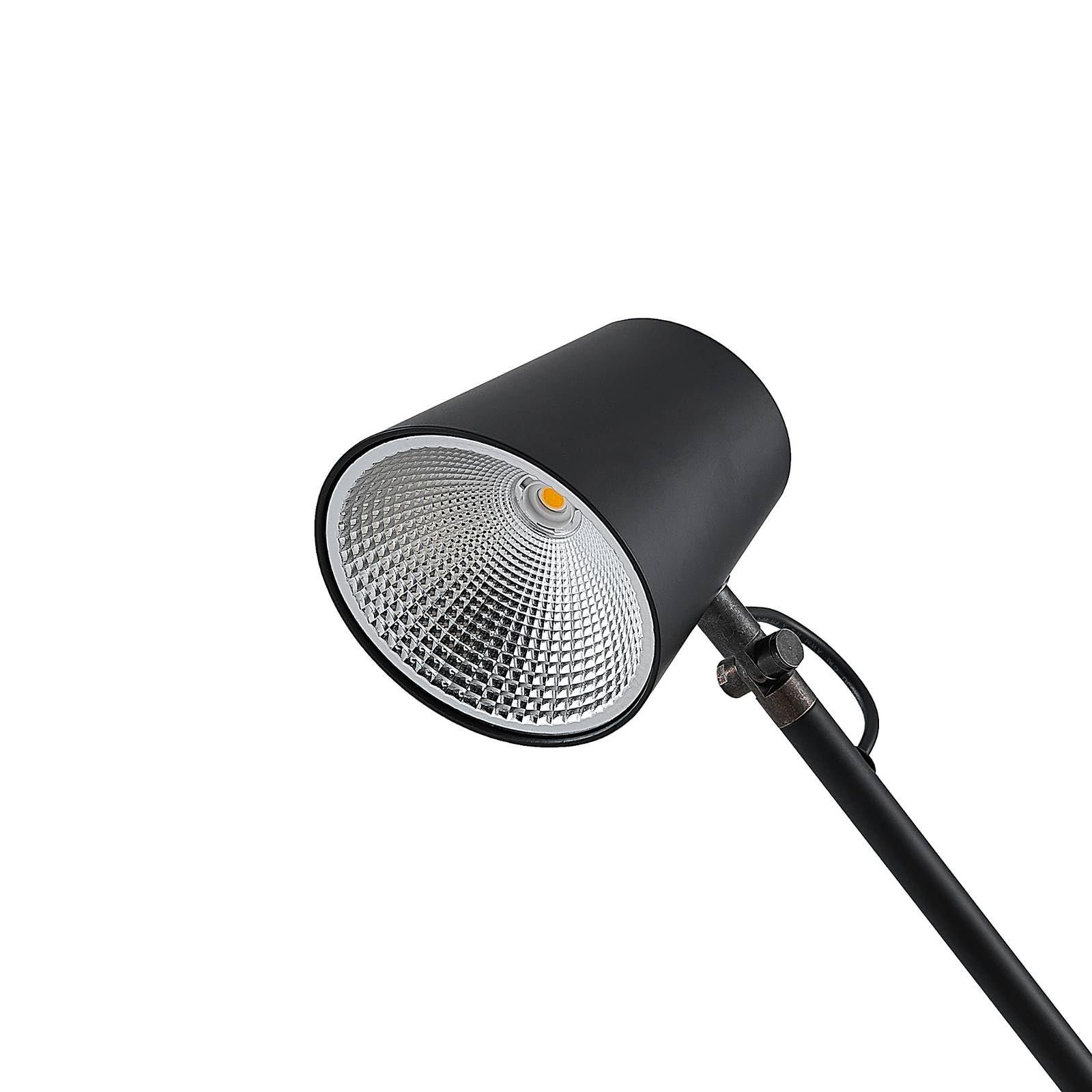 Настільна лампа Lucande Tarris LED Димована Металева Чорна, фото №5