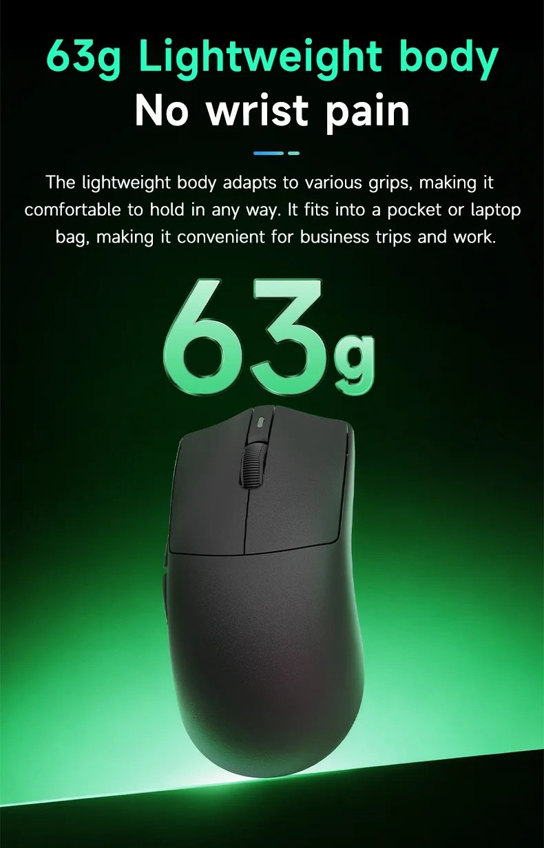 Мышь AJAZZ AJ139P NL V3 Ultra PAW3950 42000DPI Black + кейс, фото №14