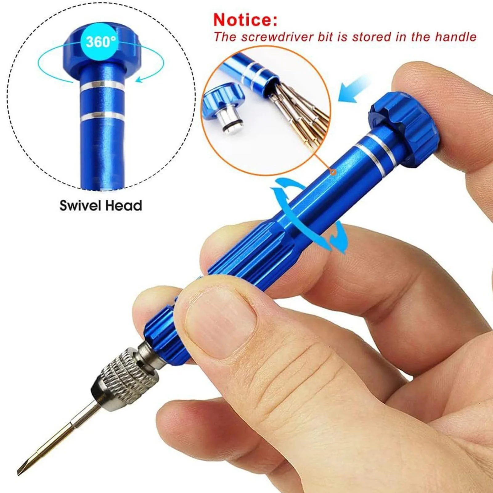 Набор отверток Mini 5-в-1 для ремонта очков смартфонов электроники компьютеров часов очков 6 комплектов, фото №4