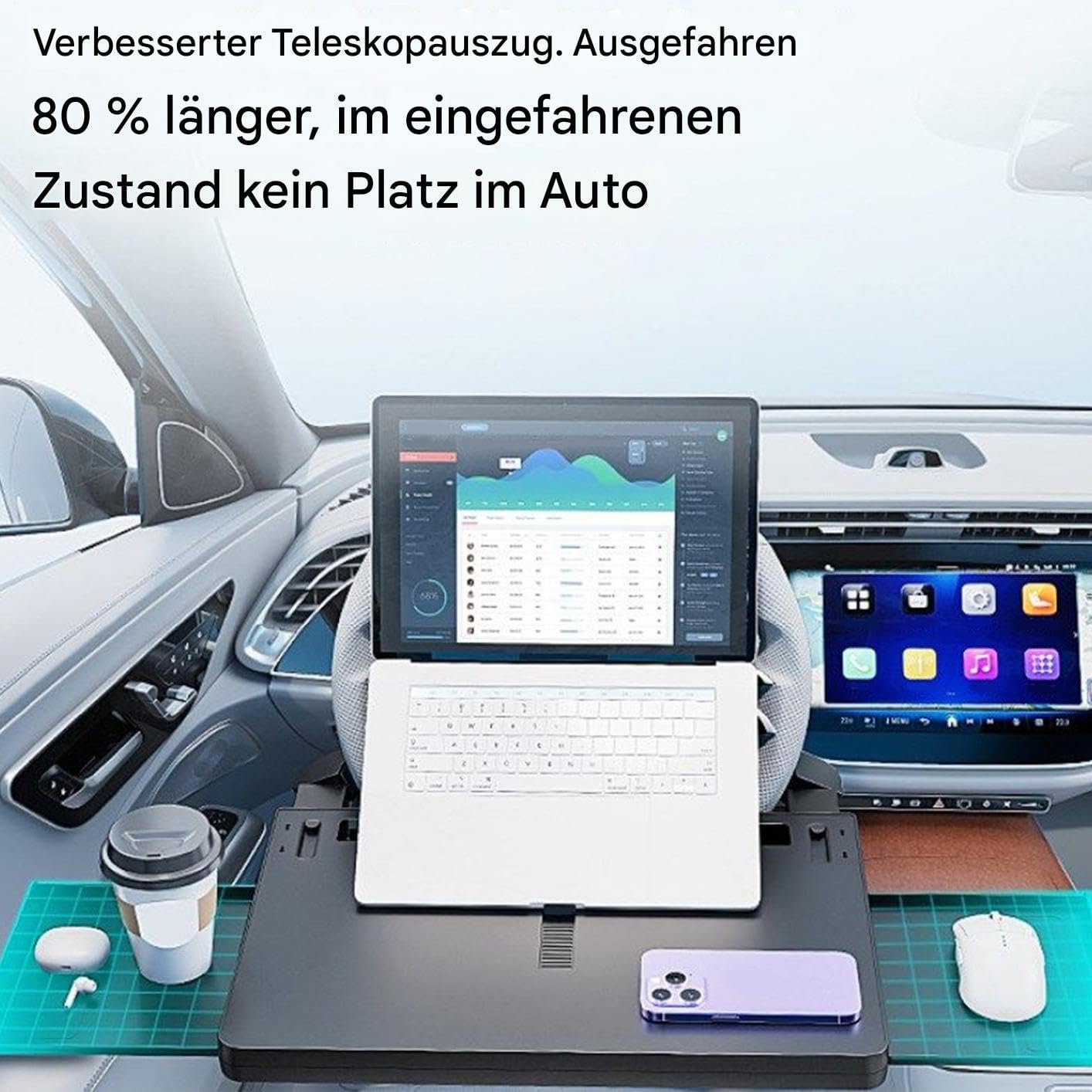 Столик на руль Держатель для ноутбука в автомобиль Многофункциональная рабочая станция для смартфона Ноутбука Еды Напитков Кемпинга Автомобильных Путешествий Чтения Письма, фото №2 Столик на руль Держатель для ноутбука в автомобиль Многофункциональная рабочая станция для смартфона Ноутбука Еды Напитков Кемпинга Автомобильных Путешествий Чтения Письма, фото №2
