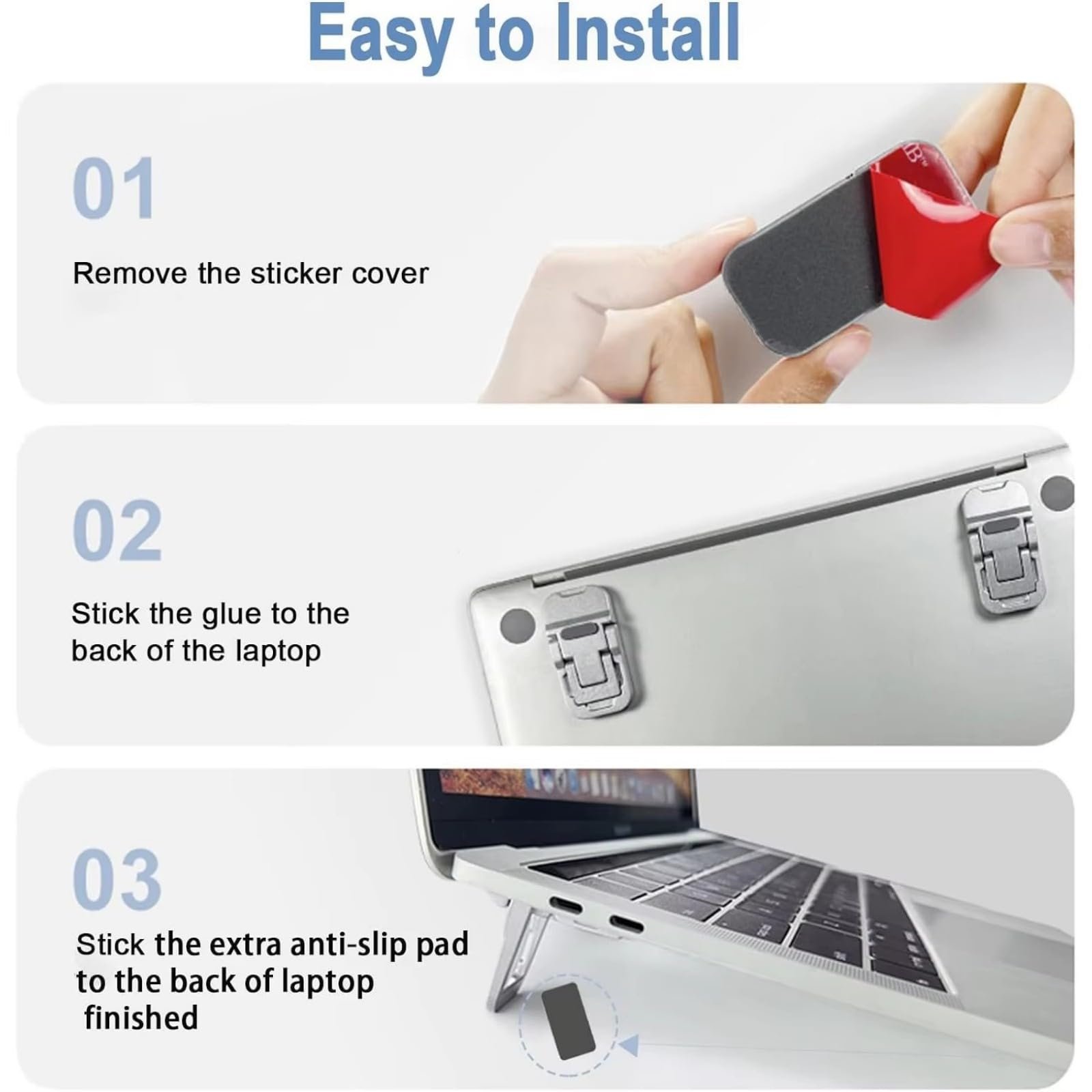 Подставка для ноутбука портативная складная 2 шт, фото №7