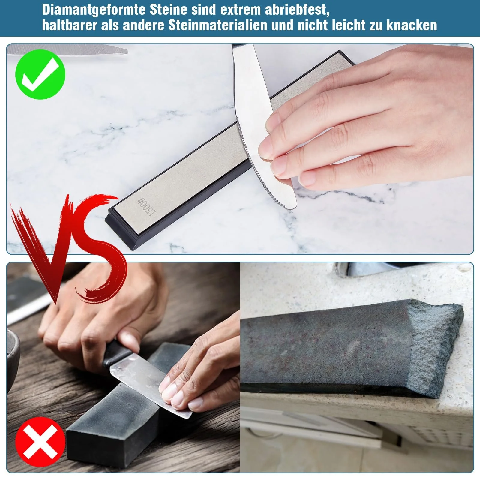 Точильні камені IMAGE Набір 8 шт алмазні 120/240/400/600/1000/1500/2000/3000 грит для кухні, фото №9