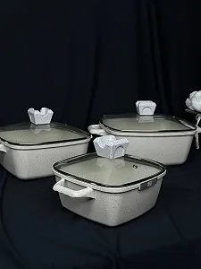 Набір високоякісних кастрюль 3 шт - Фото 1