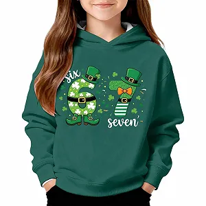 Худи Six Seven 67 Meme Y2K с длинными рукавами и капюшоном, с узором 67, удобные мягкие свитшоты, новинка уличной одежды для мальчиков, девочек, модная праздничная толстовка ко Дню Святого Патрика - Фото 1