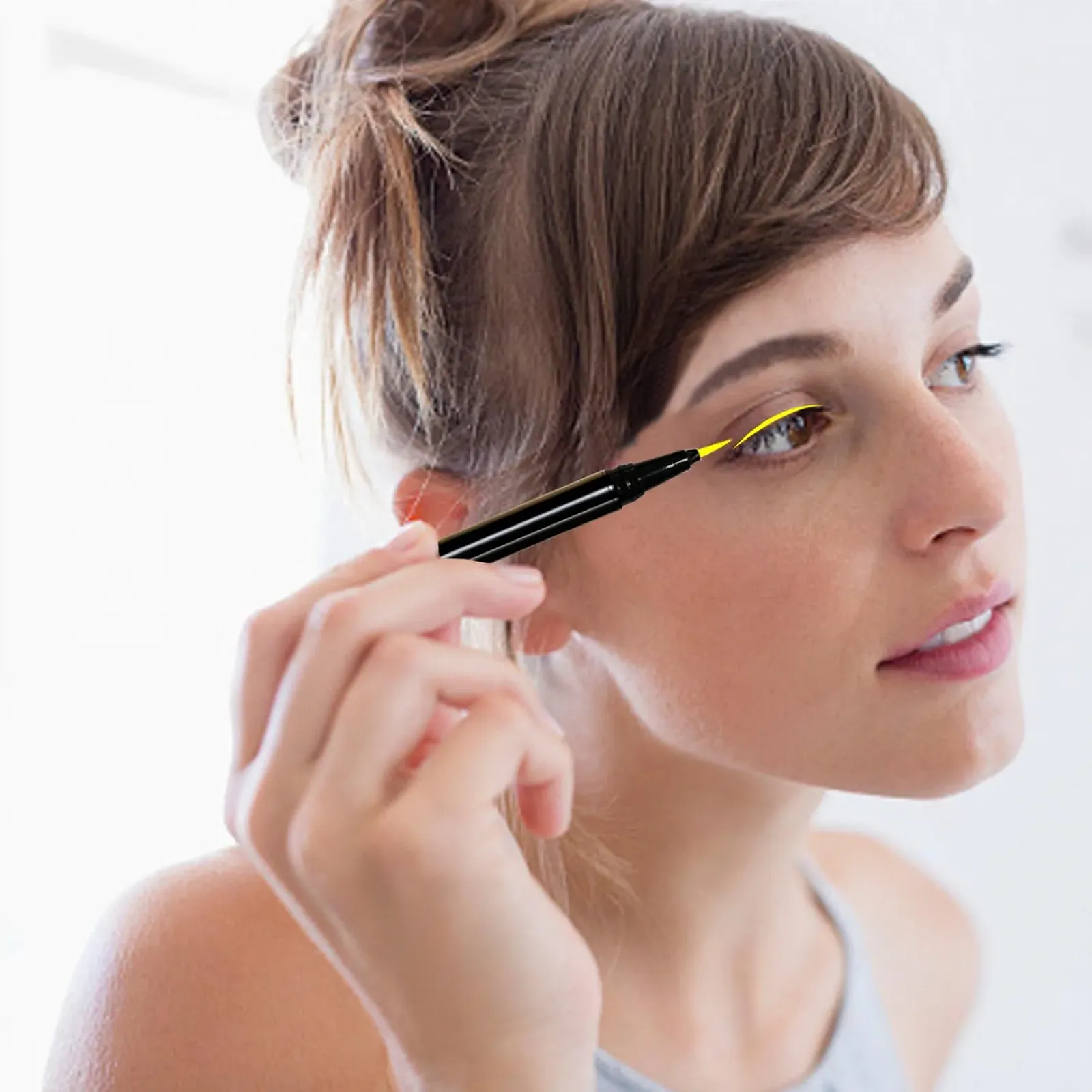 Підводка для очей Райдуга, 3 кольори, гель-олівець, водостійка, матова, неонова, фото №5