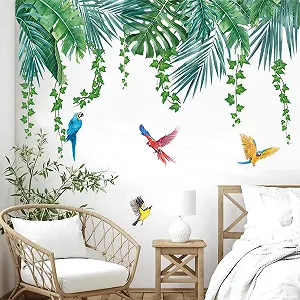 Наклейка на стіну KAIRNE Кульбаба Квіти Кольорова Рослини Листя - Фото 1