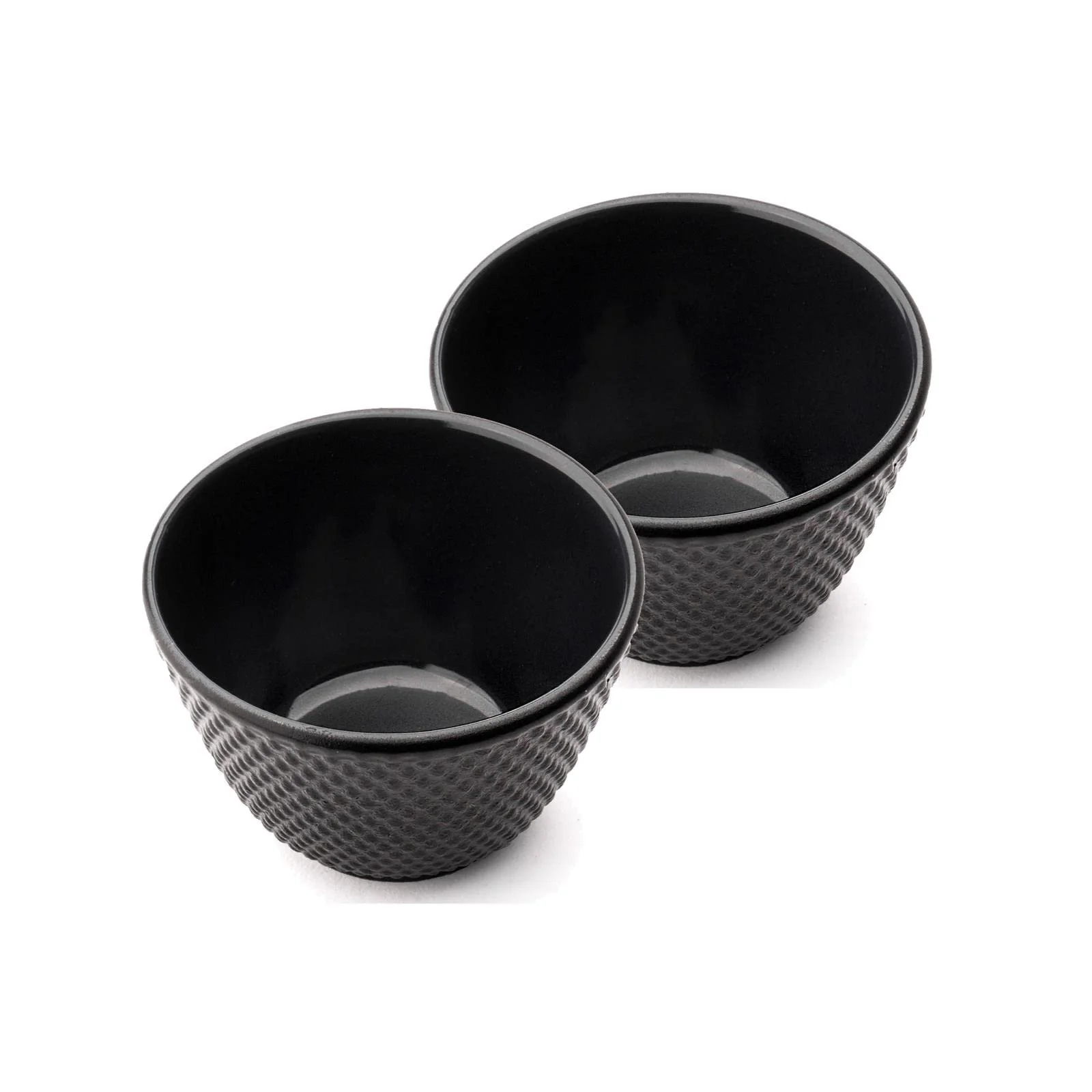 Чайник-заварник Чавунний Набір Asian Чорний 0.8 літра з фільтром-сіткою з нержавіючої сталі для розсипного чаю з блюдцем і чашкою (2 чашки), фото №8