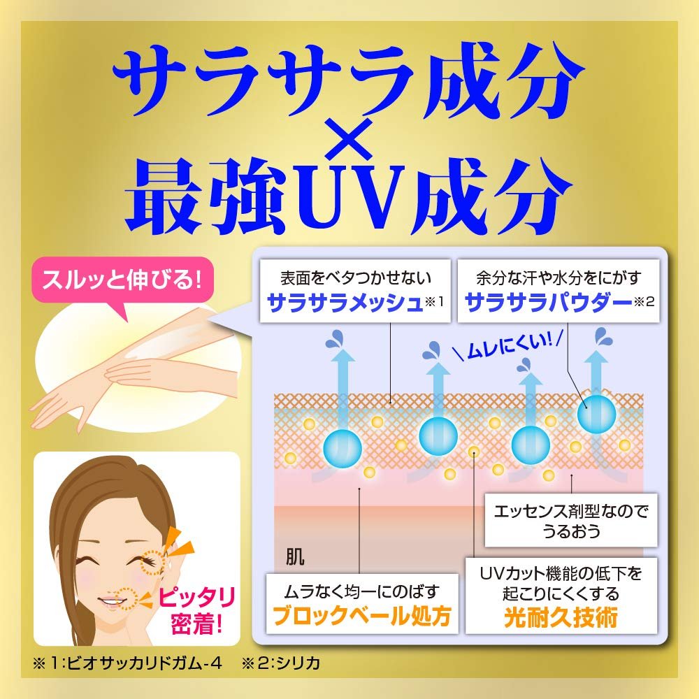 Эссенция Skin Aqua Super Moisture Gold SPF50+/PA++++, 80 г, солнцезащитная, увлажняющая, с гиалуроновой кислотой, водо- и потоустойчивая, фото №5